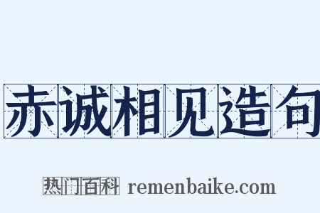 赤诚相见造句是什么意思的图片
